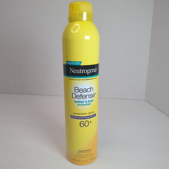 Neutrogena Other - Neutrogen Beach Defense Sunscreen Spray SPF 60+ Exp 7/27 New, Not‎ Expired